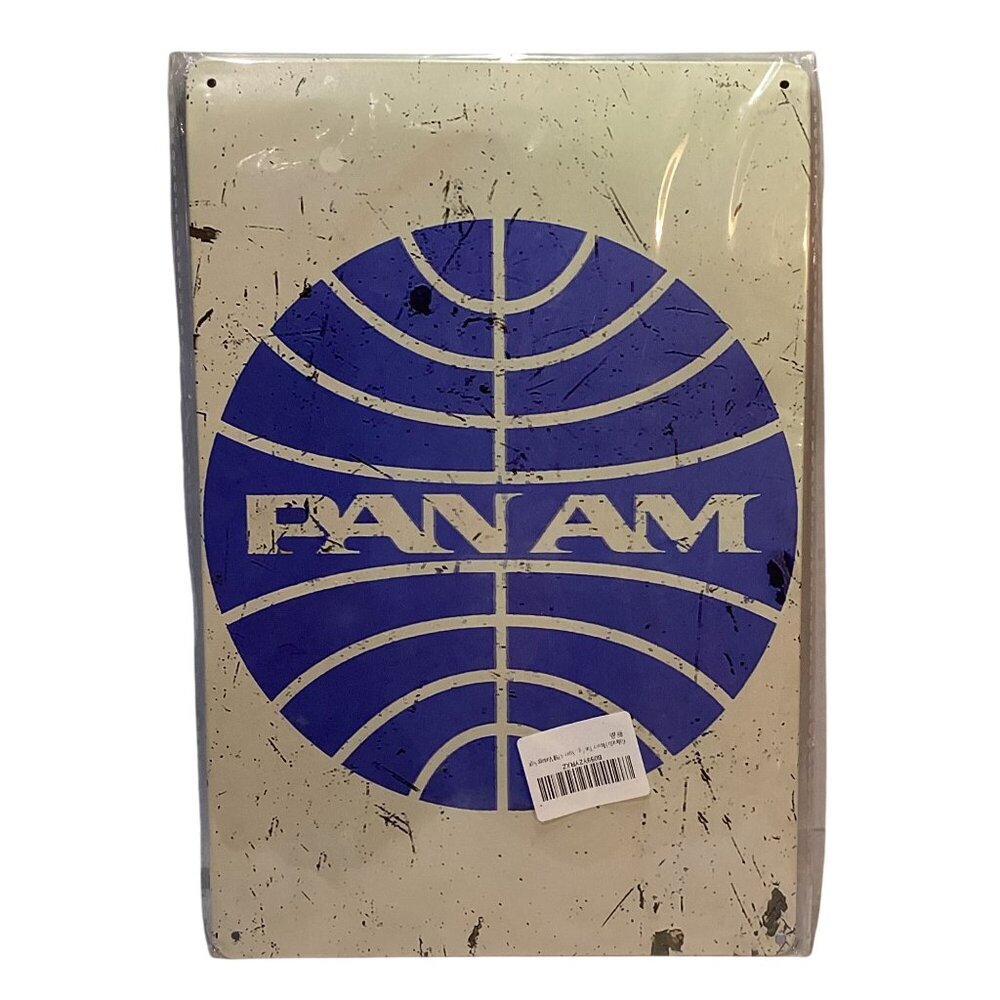 Nostalgic Pan Am Media Golden Era Pin Up Art Tin 12"x 8" Sign New
